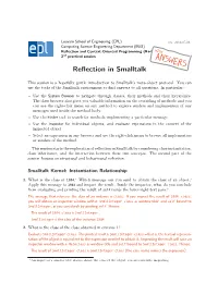 Reflection in Smalltalk
