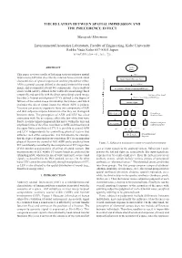 The Relation Between Spatial Impression and the Precedence Effect