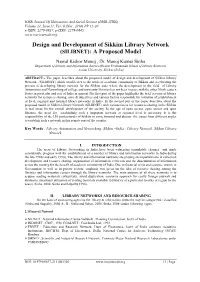 Design and Development of Sikkim Library Network (SILIBNET): a Proposed Model