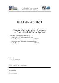 Missionedu - an Open Approach to Educational Robotics Systems