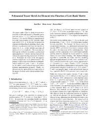 Polynomial Tensor Sketch for Element-Wise Function of Low-Rank Matrix