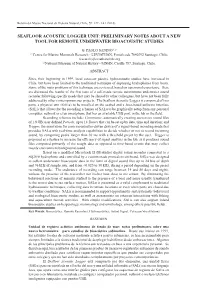 Preliminary Notes About a New Tool for Remote Underwater Bioacoustic Studies