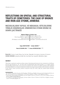 Reflections on Spatial and Structural Traits of Cemeteries: the Case of Bronze and Iron Age Syunik, Armenia