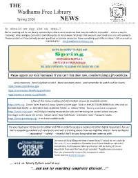 Spring 2020 Newsletter