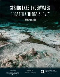 Spring Lake Geoarchaeology Study