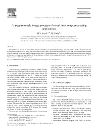 A Programmable Image Processor for Real-Time Image Processing Applications