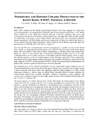 Bannu Basin, N.W.F.P., Pakistan: a Review C.A