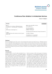 Continuous Flow Nitration in Miniaturized Devices