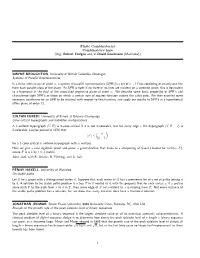 Finite Combinatorics Combinatoire Finie (Org: Robert Craigen And/Et
