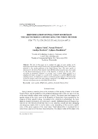 Identification of Pollution Sources in the South Morava River Using the Index Method  Udc 771.712:556.556.535:551.482.213/214 (497.1)