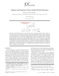 Syntheses and Properties of Water-Soluble Nile Red Derivatives