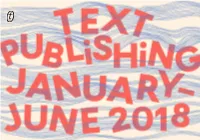 The Text Publishing Company January–June 2018