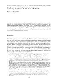 Making Sense of State Socialization
