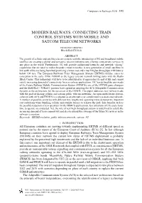Modern Railways: Connecting Train Control Systems with Mobile and Satcom Telecom Networks