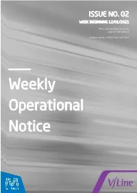 Of 30 Weekly Operational Notice No. 02/2021 Office of Head of Network