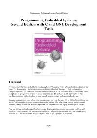 Programming Embedded Systems, Second Edition with C and GNU Development Tools