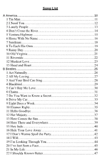 Secular Song List