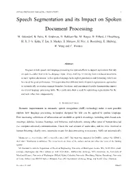 Speech Segmentation and Its Impact on Spoken Document Processing