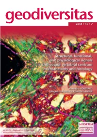 Structural, Functional, and Physiological Signals in Ichthyosaur Vertebral Centrum Microanatomy and Histology