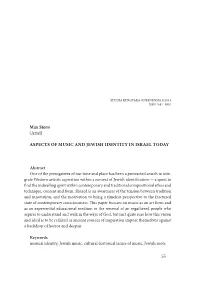 55 Max Stern (Ariel) ASPECTS of MUSIC and JEWISH IDENTITY IN