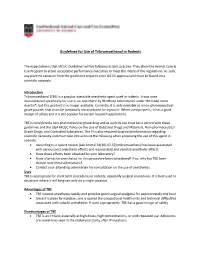 Guidelines for Use of Tribromoethanol in Rodents