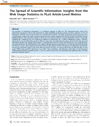 Insights from the Web Usage Statistics in Plos Article-Level Metrics
