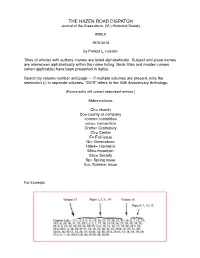 Master Index