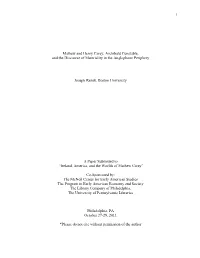 1 Mathew and Henry Carey, Archibald Constable, and the Discourse