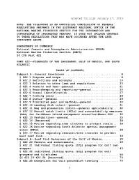 1 Updated Through January 27, 2016 NOTE: the FOLLOWING IS an UNOFFICIAL COMPILATION of FEDERAL REGULATIONS PREPARED in the SOUTH