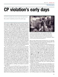 CP Violation's Early Days