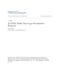 Dissoi Logoi 4 & Aristotle's Response