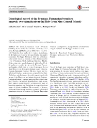 Ichnological Record of the Frasnian–Famennian Boundary Interval: Two Examples from the Holy Cross Mts (Central Poland)