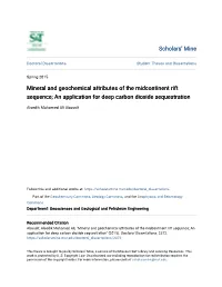 Mineral and Geochemical Attributes of the Midcontinent Rift Sequence; an Application for Deep Carbon Dioxide Sequestration