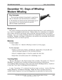 Modern Whaling