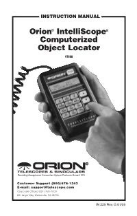 Orion® Intelliscope® Computerized Object Locator