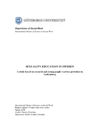 Sexuality Education in Sweden