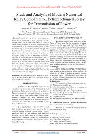 Study and Analysis of Modern Numerical Relay Compared To