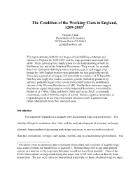 The Condition of the Working-Class in England, 1209-20031