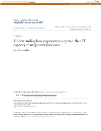 Understanding How Organizations Operate Their IT Capacity-Management Processes Joseph Frederick Bauer