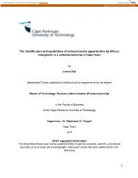 1 the Identification and Exploitation of Entrepreneurial Opportunities By