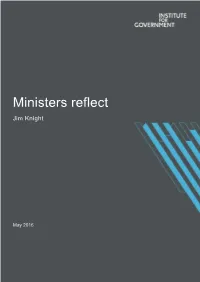 Ministers Reflect Jim Knight