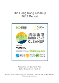 The Hong Kong Cleanup 2012 Report
