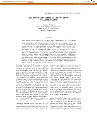 The Prometheus Myth in the Novels of William Golding