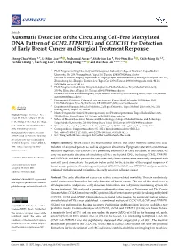 Automatic Detection of the Circulating Cell-Free Methylated DNA Pattern