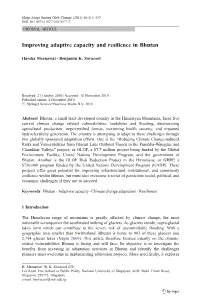 Improving Adaptive Capacity and Resilience in Bhutan