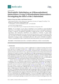 Investigating the Effect of the 2-Substituent
