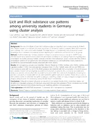 Licit and Illicit Substance Use Patterns Among University Students In