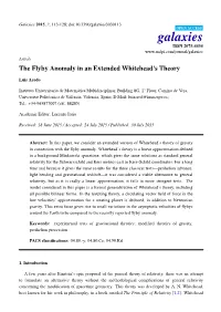 The Flyby Anomaly in an Extended Whitehead's Theory