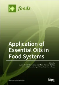 Application of Essential Oils in Food Systems