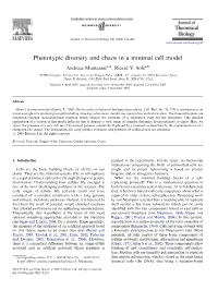 Phenotypic Diversity and Chaos in a Minimal Cell Model